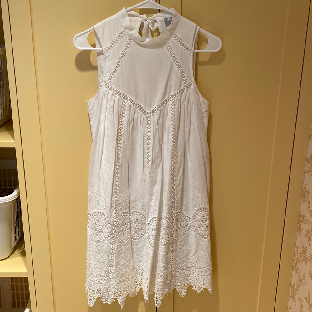 ASOS white embroidered dress